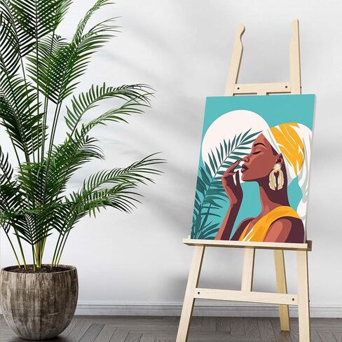 Bimkole Framed Paint by Numbers Kit for Adults Cat, DIY Oil Painting on Canvas with Frame, Flowers Paint by Numbers Set for Home Wall Decor 8x8 Inch/20x20 cm in Saudi Arabia