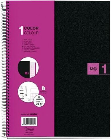 Miquelrius Single Subject Spiral Notebook, College Ruled, Red, 80 Sheets (8.5" x 11") in Saudi Arabia