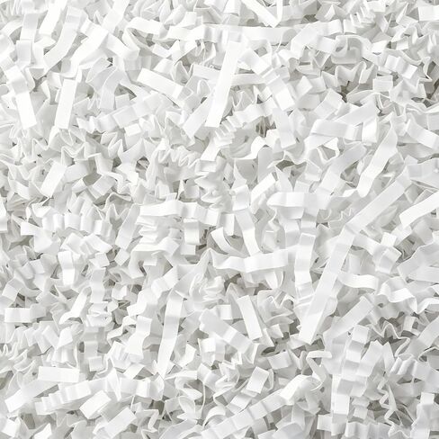 5OZ Crinkle Paper Filler - Easter Grass Basket Filler White Crinkle Cut Paper Shred Filler for Gift Baskets for Christmas Wedding Birthday Bridesmaid Gifts, Packing Cushion Stuffing for Craft in Saudi Arabia