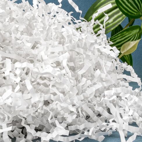 5OZ Crinkle Paper Filler - Easter Grass Basket Filler White Crinkle Cut Paper Shred Filler for Gift Baskets for Christmas Wedding Birthday Bridesmaid Gifts, Packing Cushion Stuffing for Craft in Saudi Arabia