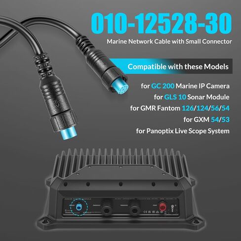 010-12528-01 Marine Network Cable with Small Connector - 6 m / 20ft. fit for GC 200 Marine IP Camera, for GLS 10, GMR Fantom 126/124/56/54, GXM 54/53, for Panoptix Live Scope System in Saudi Arabia