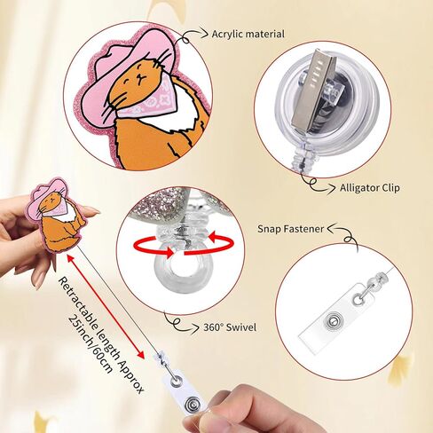 Dog Badge Reel, Easily Distracted by Dogs Badge Reels Retractable, Name Badge Holder Reel ID Clip, Cute Animal Pediatric Decorative for Doctors Nurses Office Worker Social Worker Teacher Dog Lover in Kuwait