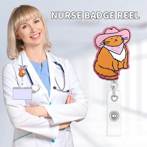 Dog Badge Reel, Easily Distracted by Dogs Badge Reels Retractable, Name Badge Holder Reel ID Clip, Cute Animal Pediatric Decorative for Doctors Nurses Office Worker Social Worker Teacher Dog Lover in Kuwait