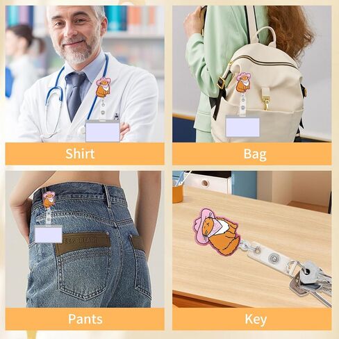 Dog Badge Reel, Easily Distracted by Dogs Badge Reels Retractable, Name Badge Holder Reel ID Clip, Cute Animal Pediatric Decorative for Doctors Nurses Office Worker Social Worker Teacher Dog Lover in Kuwait