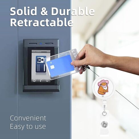 Dog Badge Reel, Easily Distracted by Dogs Badge Reels Retractable, Name Badge Holder Reel ID Clip, Cute Animal Pediatric Decorative for Doctors Nurses Office Worker Social Worker Teacher Dog Lover in Kuwait