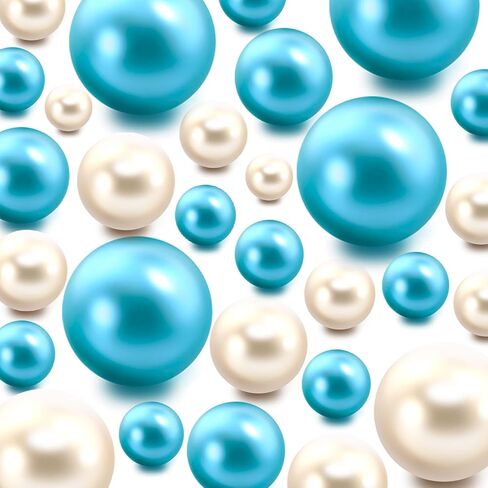 100 قطعة تطفو حبات لؤلؤة ثقب للمزهريات و 500 PCS حبات المياه ، والخرز العائم للقطعة المركزية ، ديكور المنزل ، حفل زفاف طاولة الحفلات ، فرشاة المكياج in Kuwait