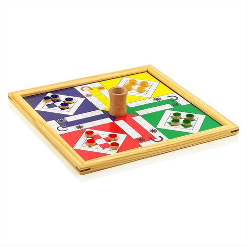 Wooden Handmade 2 in 1 Ludo Magnetic Snakes and Ladders Travel Board Fun Game in Saudi Arabia
