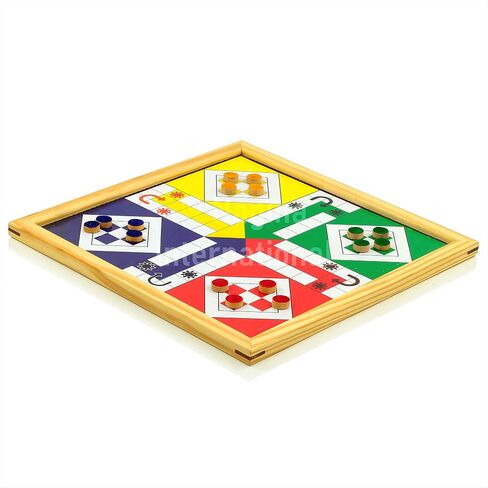 Wooden Handmade 2 in 1 Ludo Magnetic Snakes and Ladders Travel Board Fun Game in Saudi Arabia