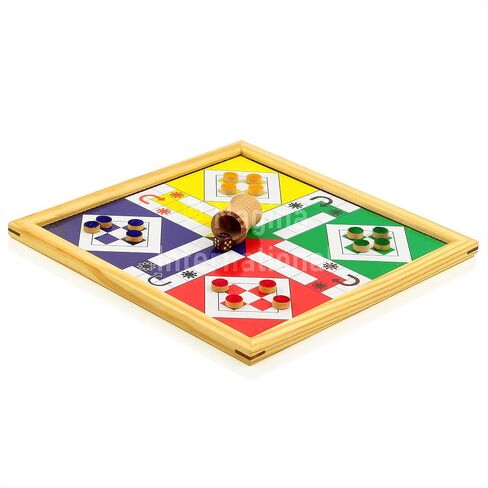Wooden Handmade 2 in 1 Ludo Magnetic Snakes and Ladders Travel Board Fun Game in Saudi Arabia