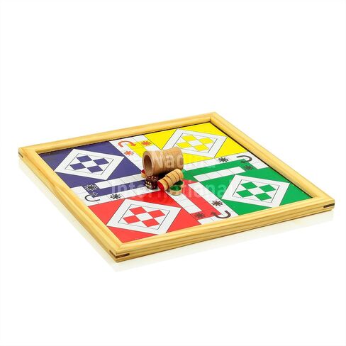 Wooden Handmade 2 in 1 Ludo Magnetic Snakes and Ladders Travel Board Fun Game in Saudi Arabia