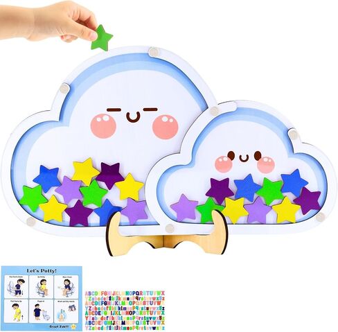 DIY Name, Large Magnetic Reward Jar for Kids, Potty Training Chart for Toddlers, Classroom Star Jar Reward System with Colorful Letter Stickers, Home Chore Chart (30 Stars) in Saudi Arabia
