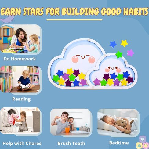 DIY Name, Large Magnetic Reward Jar for Kids, Potty Training Chart for Toddlers, Classroom Star Jar Reward System with Colorful Letter Stickers, Home Chore Chart (30 Stars) in Saudi Arabia