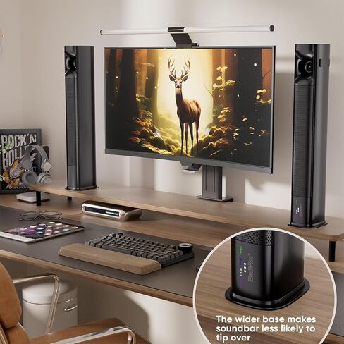 Saiyin Sound Bar,17 inch Sound Bar for Smart TV with Bluetooth 5.3/Optical/AUX Connection, Soundbar for TV/PC/Gaming/Projectors,Wall Mountable & Ultra Compact Design in Kuwait
