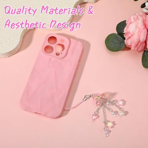 Atarvana 4pcs Cute Phone Case Charms, Cell Phone Charms Aesthetic Bow Keychain Phone Charm for Phone Camera Charms Women Girl Accessories in Kuwait