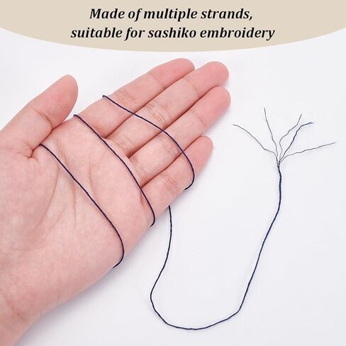 FreeBloss 4 PCS Sashiko Thread Sashiko Kit Sashiko Skein 38 ياردة*4 ألوان نبات طبيعي مصبوغ ساشيكو القطن. in Kuwait