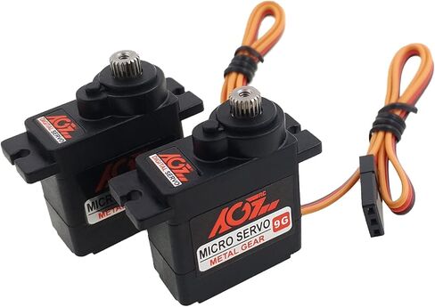 6PCS AGFRC Micro Servo Servo Motor Kit - 2.2KG Metal Gear Digital RC Servo for RC Helicopter Airplane Boat Controls, Control Angle 180° (B9DLM) in Saudi Arabia
