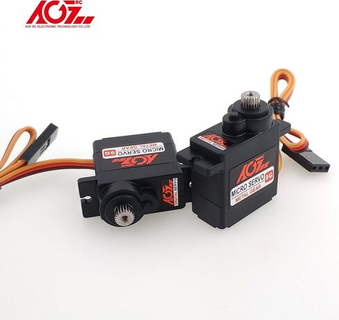 6PCS AGFRC Micro Servo Servo Motor Kit - 2.2KG Metal Gear Digital RC Servo for RC Helicopter Airplane Boat Controls, Control Angle 180° (B9DLM) in Saudi Arabia