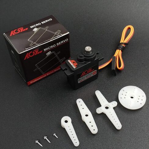 6PCS AGFRC Micro Servo Servo Motor Kit - 2.2KG Metal Gear Digital RC Servo for RC Helicopter Airplane Boat Controls, Control Angle 180° (B9DLM) in Saudi Arabia