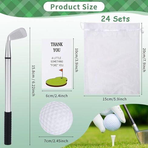 12 Sets Golf Ballpoint Pen Golf Pads Thank You Cards and Bags Golf Club Props Funny Sports Golfing Pen Black Gel Ink Golfing Pen for Men Women Golf Party Office Coworkers Stationery in Kuwait