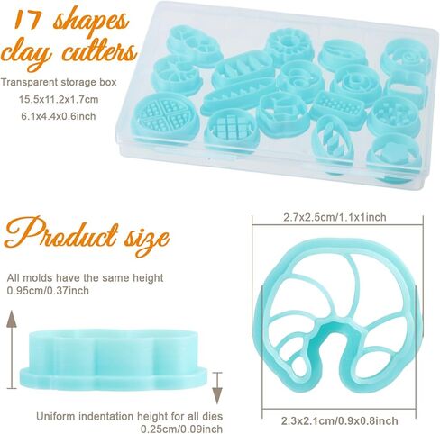 ORIGACH 12 Pcs Flower Clay Cutters, Rose Sunflower Daisy Tulip Cherry Lotus Turtle Leaf Polymer Clay Cutters Set for Earring & Jewelry Making in Saudi Arabia