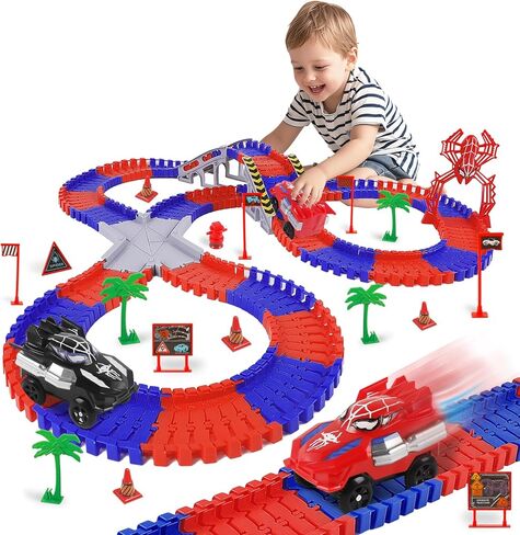 ألعاب السيارات للطفل 4-6 ، 194 PCS سباق سيارة للسيارات للأطفال الذين تتراوح أعمارهم بين 4-8 ، Monster Truck 2+ سنة أعياد الميلاد ، لعبة صغيرة للسيارات in Saudi Arabia