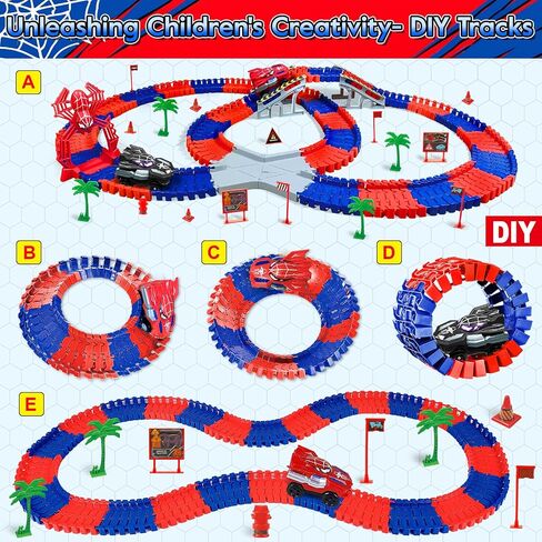 ألعاب السيارات للطفل 4-6 ، 194 PCS سباق سيارة للسيارات للأطفال الذين تتراوح أعمارهم بين 4-8 ، Monster Truck 2+ سنة أعياد الميلاد ، لعبة صغيرة للسيارات in Saudi Arabia