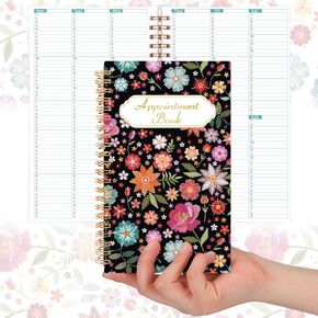 ReliThick Salon Appointment Book 4.72 x 7.87 Inches 2025 Pocket Weekly Planner Mini Size Floral Calendar Schedule Book 108 Pages 53 Week for Women Work Business in Kuwait