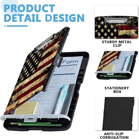 Multipurpose Clipboard with Storage Pattern (Blue Dreamcatcher Dreamy) Design Heavy Duty Legal Size Enclosed clipboard with Storage, Ideal for Nurses clipboard Folder and Teachers,9.9 x 14.4 inch in Kuwait