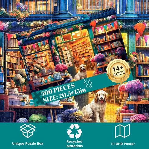 500 Piece Puzzle for Adults–Glacier Park Nature Puzzle for Adults Children Elderly–Recycled Paper Lake Jigsaw Puzzle 500 Piece–Glossy, Sturdy Pieces Challenging Family Game Great Gift Idea (20.5x15in) in Saudi Arabia