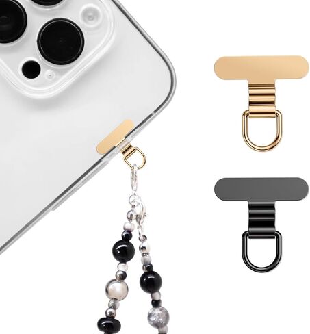 علامة تبويب Mini Metal Phone tether لـ iPhone ، مقطع حبل الهاتف الخليوي ، تصحيح حزام عالمي لحالات الهاتف الكاملة (شمبانيا الذهب+أسود) in Kuwait