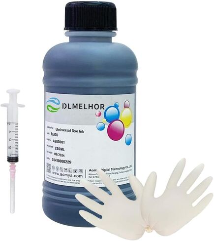 Universal Dye Ink Refill Kit for HP Epsn Canon Brother Lexmark Samsung Dell Kodak Inkjet Printers 4 Color Set 5pcs(2BK,C,M,Y) Compatible Cartridges Refillable Cartridge CISS CIS System With 4 Syringes in Kuwait