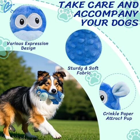 Squeaky Dog Toys for Large- Plush Stuffed Chew Toy with Soft Fabric- Interactive Puppy Toys to Keep Them Busy- Indoor & Outdoor Play in Saudi Arabia