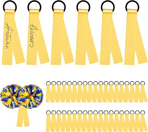 48 Pcs Cheerleader Pom Pom Name Tags, Writable Blank Labels for Cheering Team, Elasticity Marking Tags for Travel Luggage Backpack Keychains (White) in Saudi Arabia