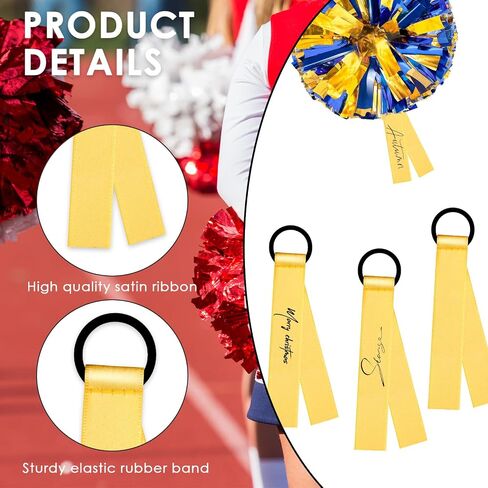 48 Pcs Cheerleader Pom Pom Name Tags, Writable Blank Labels for Cheering Team, Elasticity Marking Tags for Travel Luggage Backpack Keychains (White) in Saudi Arabia