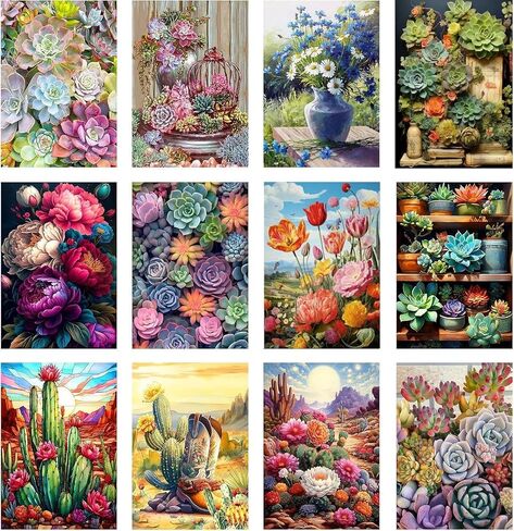 12 Pack Diamond Painting Kits for Adults,Moonlight Beach Diamond Painting Kits,5D Seaside Moon Diamond Art Kits,DIY Full Drill Paint with Diamond, Home Wall12 x 16 Inch in Saudi Arabia