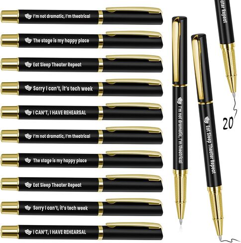 Theater Gifts 10PC Theatre Life Ballpoint Pens Broadway Musical Theater Gift for Directors, Actors, Music Teachers, Students, Musicians in Saudi Arabia