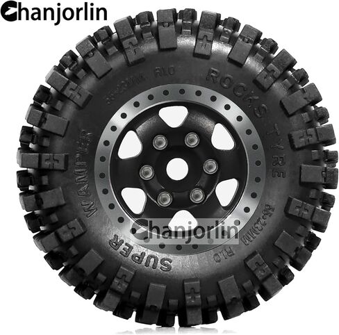 1/24 1/18 RC Crawler Tires and Beadlock Wheels Rims Offset -2.5mm 1.0 Super Soft Sticky Mud Terrain Rock Tyres OD 55mm For 1:24 1:18 Car Axial SCX24 FMS AX24 FCX18 FCX24 TRX4M 4Pcs (Bronze) in Kuwait