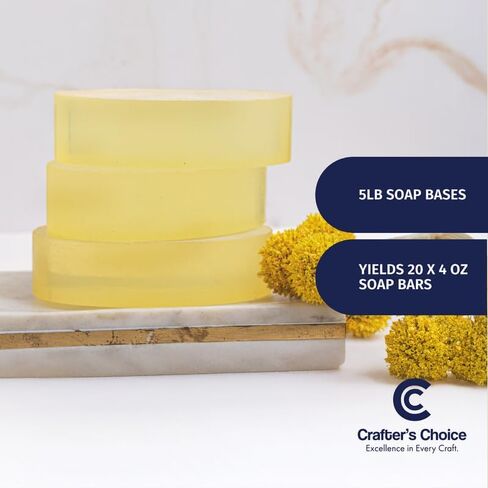 2 Lb. Block Detergent Free Oatmeal Melt & Pour Soap Base, Crafters Choice in Kuwait