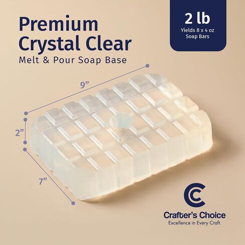 2 Lb. Block Detergent Free Oatmeal Melt & Pour Soap Base, Crafters Choice in Kuwait