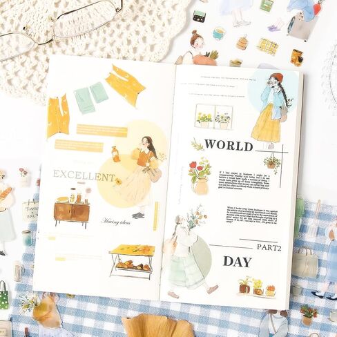 ملصقات مخطط ، 365+ PCS يوميًا ، ملصقات تقويم موسمية شهرية يوميًا لـ Bullet Journal Scrapbook Envelope Envelope in Saudi Arabia