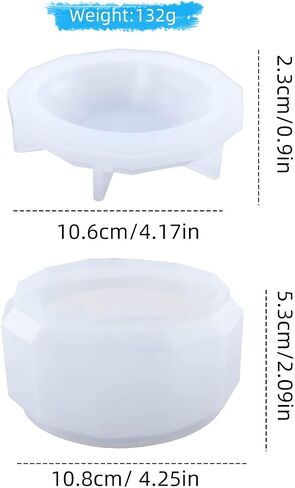 Voyyphixa 2 Pcs Vase Resin Molds, Flower Pot Silicone Resin Molds, Geometric Vase Epoxy Resin Casting Molds for DIY Crafts Makeup Brush/Pen Holder Home Decor in Saudi Arabia