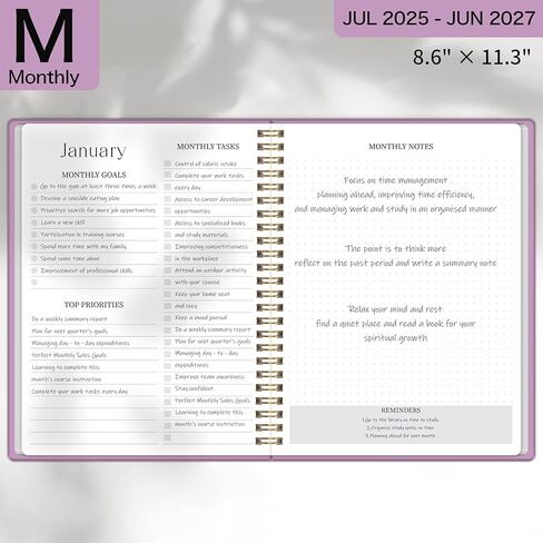 مخطط شهري 2025-2026 ، مخطط تقويم 24 شهرًا مع تغطية PVC مرنة للأعمال المنزلية والمدرسة والمكاتب ، 7 "× 9" ، يناير 2025-ديسمبر 2026-جرين in Kuwait