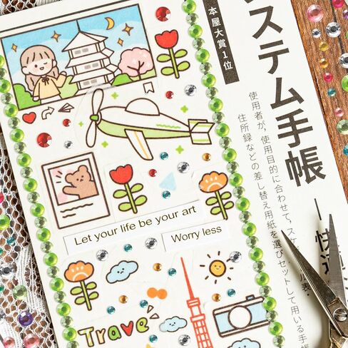 2722 Pcs Acrylic Rhinestone Sticker Self Adhesive Gem Crystal Sticker Sheet Stick on Diamond for Crafting Scrapbooking Card Making Collage Round Shape Back-glued 4 Sizes: 3/4/5/6mm (Silvia) in Kuwait