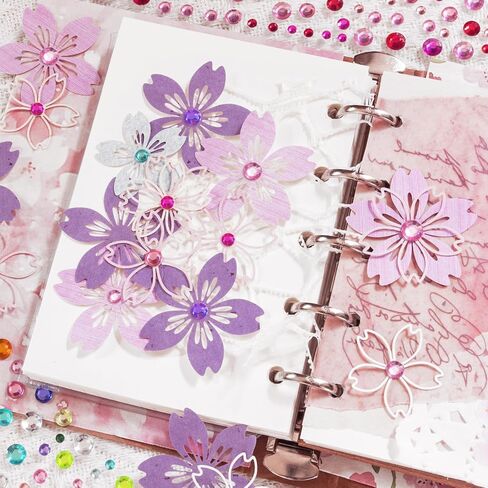 2722 Pcs Acrylic Rhinestone Sticker Self Adhesive Gem Crystal Sticker Sheet Stick on Diamond for Crafting Scrapbooking Card Making Collage Round Shape Back-glued 4 Sizes: 3/4/5/6mm (Silvia) in Kuwait