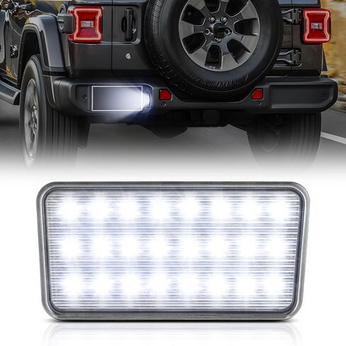 LED License Plate Light Tag Light Compatible with Jeep JK Wrangler 2007-2018 Rear Tag Lamp Replacement Assembly 1-Piece in Kuwait