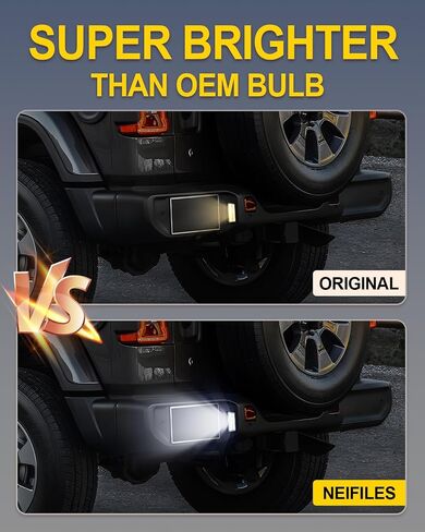 LED License Plate Light Tag Light Compatible with Jeep JK Wrangler 2007-2018 Rear Tag Lamp Replacement Assembly 1-Piece in Kuwait