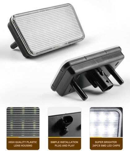 LED License Plate Light Tag Light Compatible with Jeep JK Wrangler 2007-2018 Rear Tag Lamp Replacement Assembly 1-Piece in Kuwait