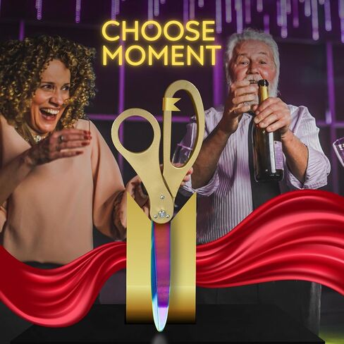 Grand Opening Kit for Ribbon Cutting - 25 Inch Red Scissors for Grand Opening with Rainbow Blades and Red Satin Ribbon in Kuwait