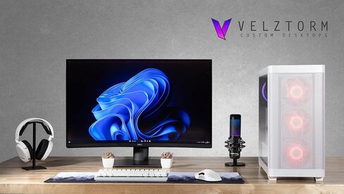 Velztorm White Pilum Custom Gaming Desktop PC (AMD Ryzen 7 5700x ، Geforce RTX 5070 ، 32GB DDR4 ، 2TB PCIe SSD + 2TB HDD ، RGB Fans ، 120mm AIO ، 750W PSU ، WIFI 5 ، Bluetooth 5.0 ، RJ-45 ، WIN 11 PRO) in Kuwait