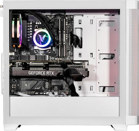 Velztorm White Pilum Custom Gaming Desktop PC (AMD Ryzen 7 5700x ، Geforce RTX 5070 ، 32GB DDR4 ، 2TB PCIe SSD + 2TB HDD ، RGB Fans ، 120mm AIO ، 750W PSU ، WIFI 5 ، Bluetooth 5.0 ، RJ-45 ، WIN 11 PRO) in Kuwait